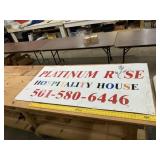 Metal Advertisement Sign 'Platinum Rose'