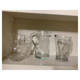 (3) Glass Pitchers