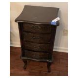 4 Drawer Bedside Cabinet Faux Crocodile Design
