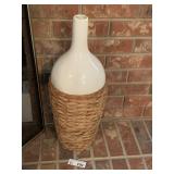 Ceramic & Woven Willow Demijohn Vase Decor
