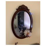 Bombay Company? Wood Oval Wall Mirror