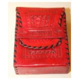 Vintage Hand-Tooled Leather Pouch Case Cigarette