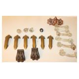 Drawer Cabinet Pulls- Claw Foot Caps Art Deco