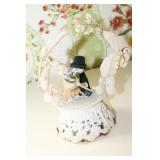 Vintage Bisque Wedding Cake Topper Bride Groom