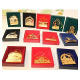 Evansville, Indiana  24kt Christmas Ornaments