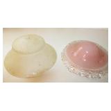Two Vintage Art Deco Ceiling Light Covers