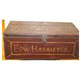 Vintage Wood Tradesman Box - Tool Box