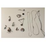 Large Lot of Sterling Jewelry Marked 925 Sterling