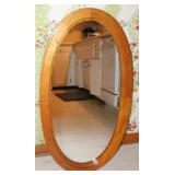 Oval Oak Mirror