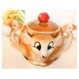 Vintage Rudolph the Red Nose Reindeer Sugar Bowl