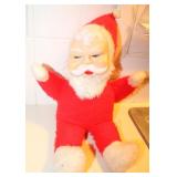 Vintage Large Rubber Face Plush Santa