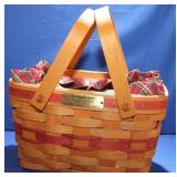 1992 Longaberger 2 Handle Basket Signed
