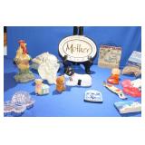 Lot of Knick Knacks Roster, Pillows, Clips & More