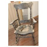 Antique Black Rocking Chair