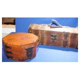 2 Wooden Boxes with Clasp