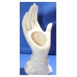 Vintage McCoy White Hand Vase