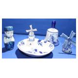 Handpainted Delft Blue Holland 4 Pieces