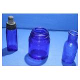 Vintage Cobalt Blue Ingrams-Emerson Bottles