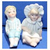 Vintage Bisque Figures Boy & Girl