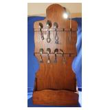 Wood Souvenir Spoon Holder with Spoons