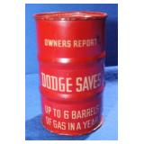 Vintage Metal Dodge Barrel Bank