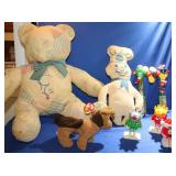 Quilt Teddy Bear, Pillsbury Dough Boy & M&M Toys