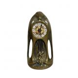 Vintage Clock Decor Home Brass RU Cherub