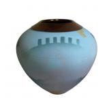 Hand throw Vase Abstract Signed Artist Teri Silva