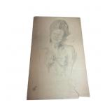Signed Chicago Artist Thom Sudato Nude Surrealist