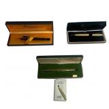 Lot Of 3 Vintage Pens Cross,Waterman,Harrods