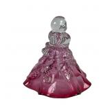 Cranberry Glass Abstract Bell~Murano Pink Buuble-