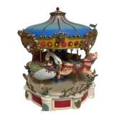 Vtg Enesco 1986 Crousel Music Box Light Motion