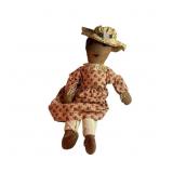 Cloth Artist signed Donna Gilbert Fabric Doll