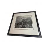 Print-Rheinfels by Von. R. Püttner Germany 1870