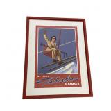 Ski Print Mt Hood Timberline Lodge Est 1937