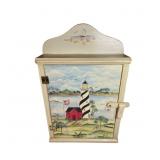 Wooden Cabinet Handpainted Signed ~Jean Oates