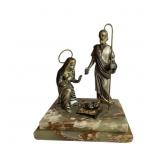 MASSIVE GIPPE VASANI SIGNED NATIVITY SCULPTURE