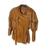 Leather Western/Native American Fringe Jacket