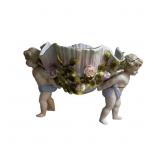Centerpiece Bowl Cherub Putti Dresden Saxe Floral