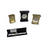 Lot Of 4 Vintage Desk Clocks,Portsmouth,Bulova