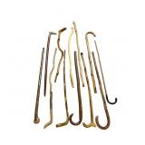 Vintage Collection Of Wooden Walking Sticks