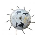 Steam Punk Military Metal Sculpture Wheels Salvage