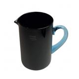 Dramatic Black Crystal Glass Sasaki,Pitcher Carafe