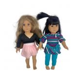 Vintage Lot Of 2 American Doll With Outfit