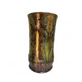 Majolica Embossed Flower Umbrella Stand ~Weller~