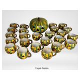 Halloween Jack-O'-Lantern Punch Bowl Set 24 Cups
