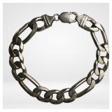 Massive Men's Sterling Silver Curb Link Bracelet