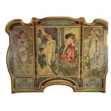 Alphonse Mucha 'The Flowers' Art Nouveau Lithos