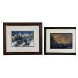 Jack Dietrich- Two Watercolor Landscape Paintings