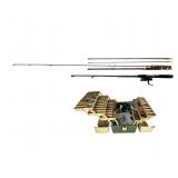Mixed Fishing Rod & Tackle Box Lot